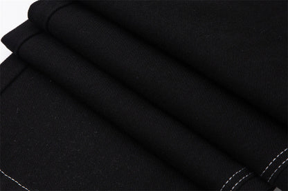 Flame Embroidery Casual Jeans Men