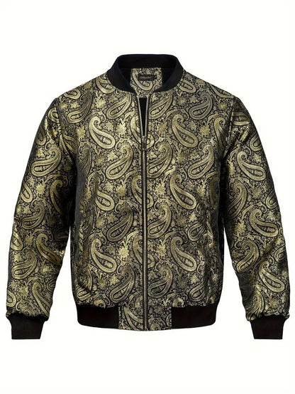 Mens Stylish Trendy Jacket With A Stand-up Collar