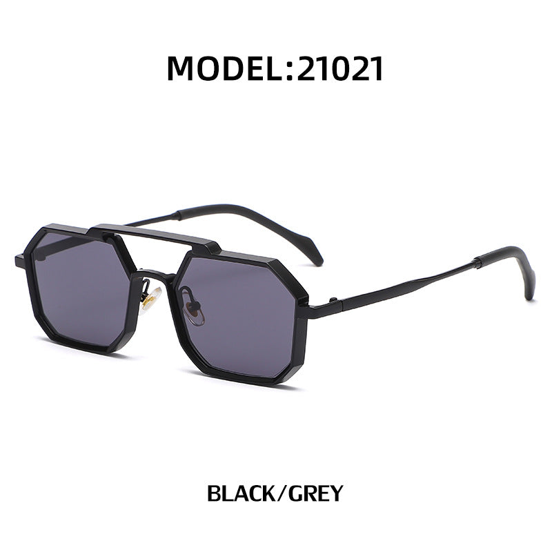 Steampunk Polygonal Small Frame Sunglasses
