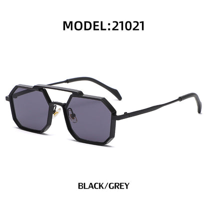Steampunk Polygonal Small Frame Sunglasses