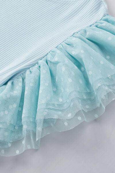 Ruffled Round Neck Cap Sleeve Top for Women Casual Wear