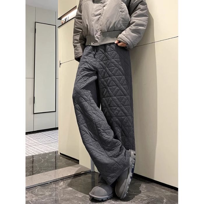 Loose-fit, Figure-flattering Drawstring Wide-leg Casual Pants