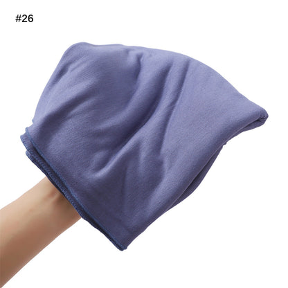 Solid-color Large-size Modal Sweatband Single-color Mercerized Cotton Turban Headscarf