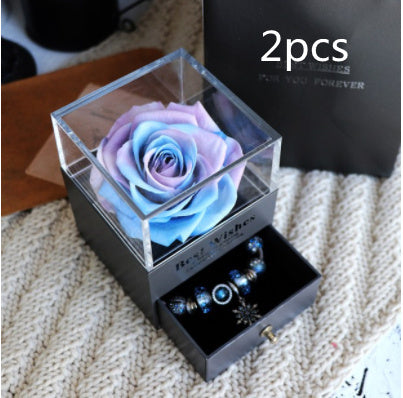 Eternal Rose Jewelry Box for Gifts