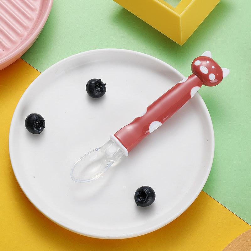 Baby Silicone Spoon Soft-tip For Feeding Complementary Foods To Infants