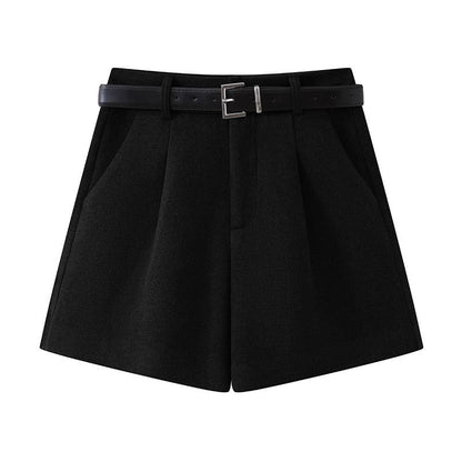 Fashionable Woolen Suit Shorts For Women