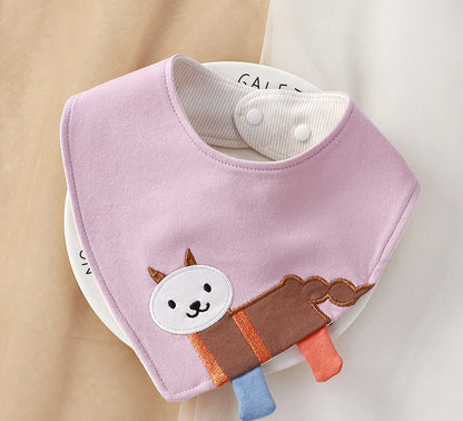 Newborn Baby Cotton Soft Bib Cartoon Pattern