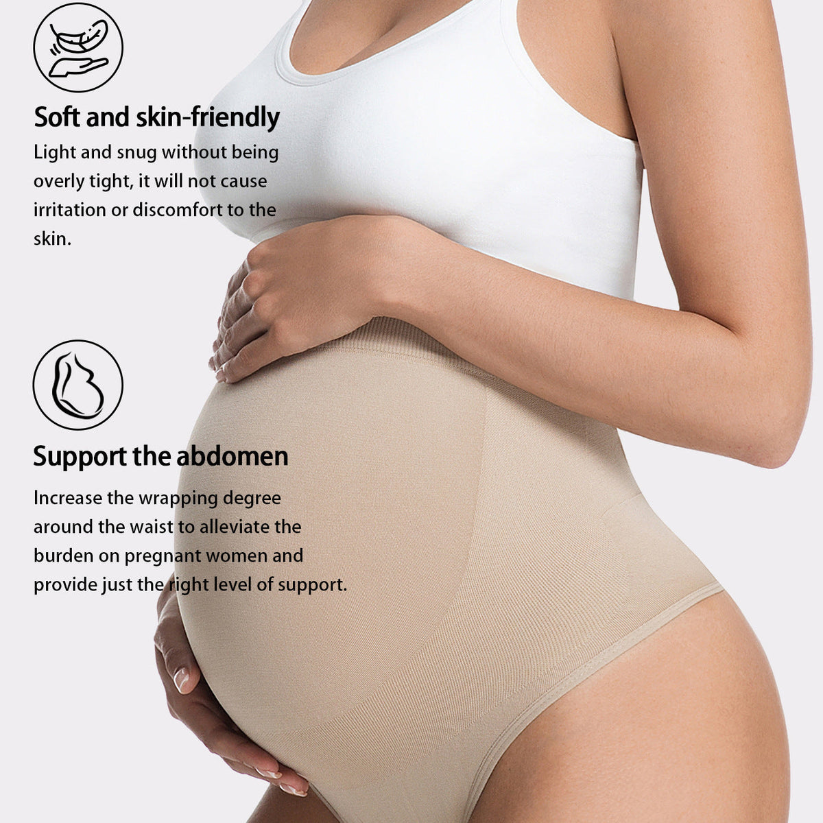 High-waisted Seamless Maternity Underwear For Pregnancy