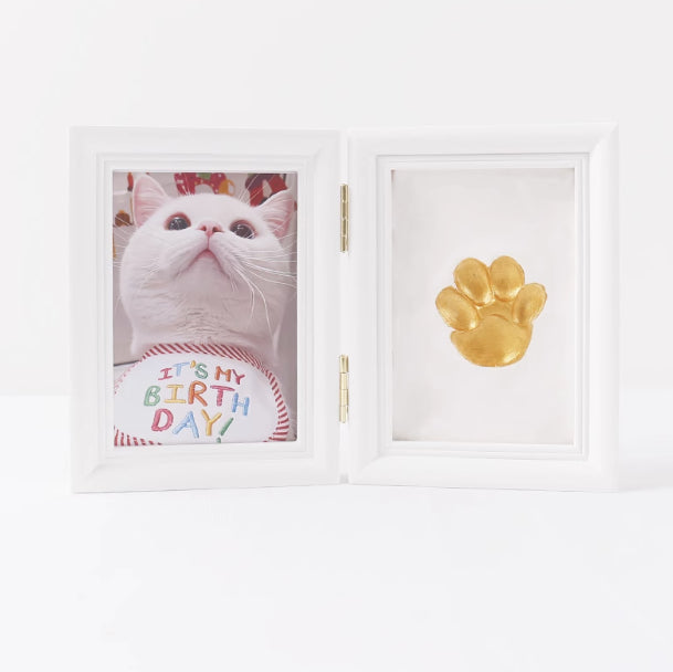 Frame Cat Palm Print Solid Wood Photo Commemorative Table