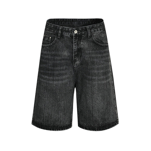 Retro Washing Water Denim Shorts Men