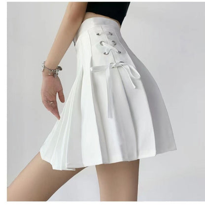 Versatile Strap White Skirt For Women