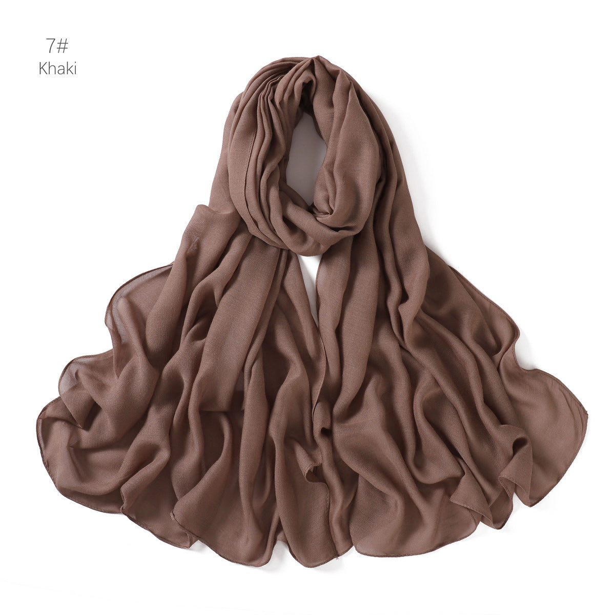 Modal Solid-color Thin-edged Breathable Headscarf