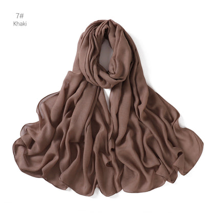 Modal Solid-color Thin-edged Breathable Headscarf