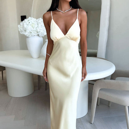 Elegant Strap V-neck Bodycon Dress