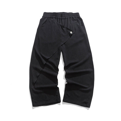 Cotton And Linen Casual Trousers Retro Plus Size Fashion Linen Men's Wide Leg Pants