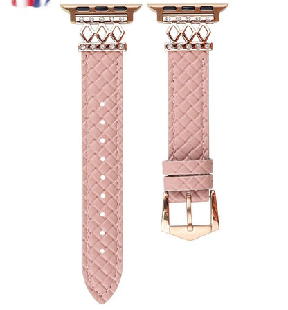 Diamond Design Leather Women's Watch Strap