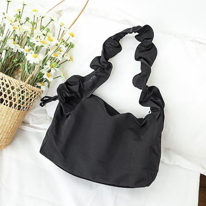 Pleated Nylon Dumpling Bag Leisure Artistic