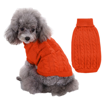 Solid Color Puppy Dog Clothes Teddy Bichon Pet Sweater