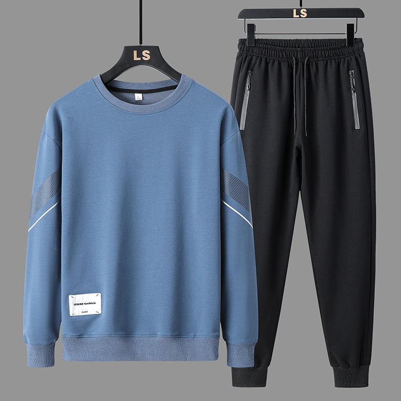 Men's Round Neck Sweater Pants Outfit