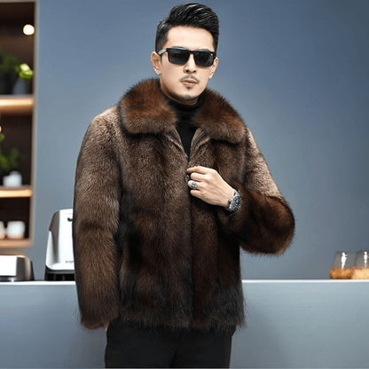 Thick Faux Fox Fur Coat