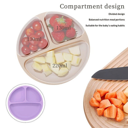 Baby Silicone Feeding Tray With Compartments