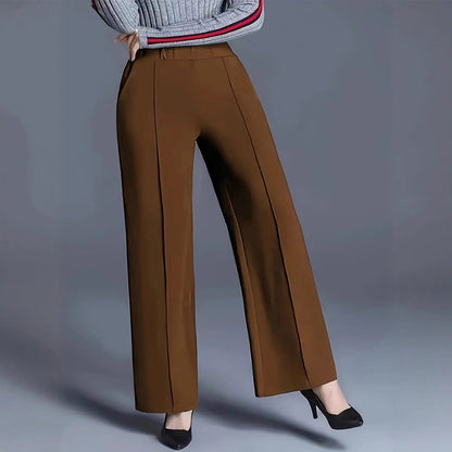 Women's Four-Season Solid-Color Loose-Fit Slimming Casual Trousers