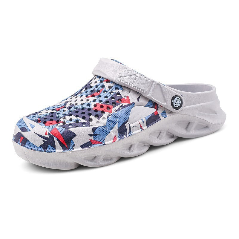 Men's Plus Size 45 Beach Hole Sandals with Ankle Strap