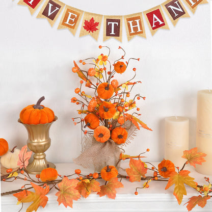 New Halloween Decorations Autumn Maple Leaf Pumpkin