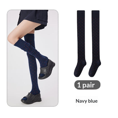 Women's Knee-high Casual Polka-dot Stockings