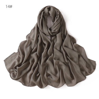 Modal Solid-color Thin-edged Breathable Headscarf