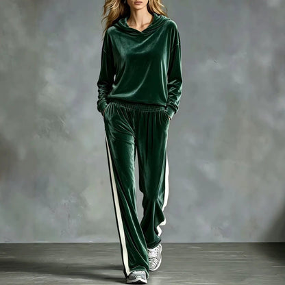 Women's Casual Loose-fitting Long-sleeved Top And Long Pants Set
