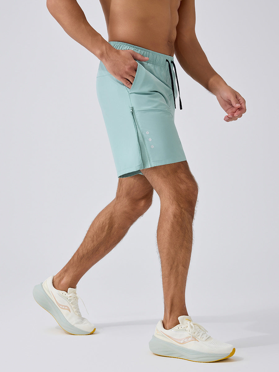 Men Solid Color Loose Fit Five Inch Athletic Shorts Summer Quick Dry Running Training Marathon Casual Workout Shorts