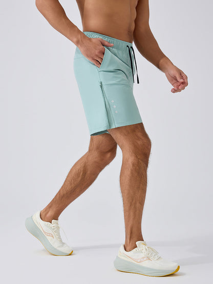 Men Solid Color Loose Fit Five Inch Athletic Shorts Summer Quick Dry Running Training Marathon Casual Workout Shorts