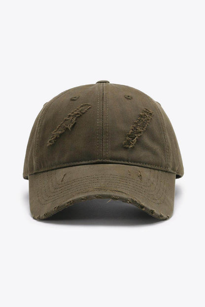 Distressed Adjustable Baseball Cap for Casual Style