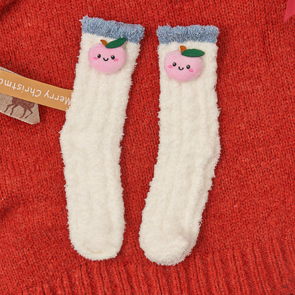 Coral Socks For Children In Autumn And Winter
