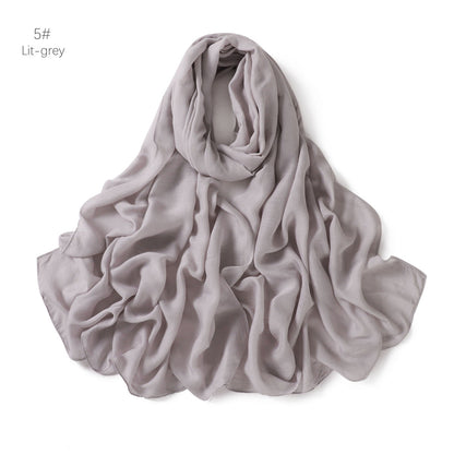 Modal Solid-color Thin-edged Breathable Headscarf