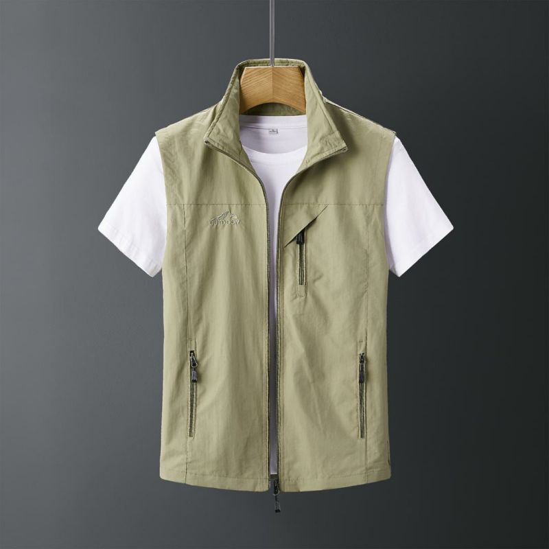 Men's Outdoor Casual Rabbit Fur Vest Waistcoat Coat