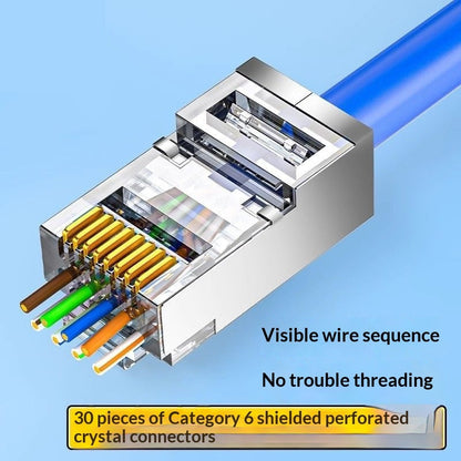 Category 6 Gigabit Shielded RJ45 Plug Network Connector