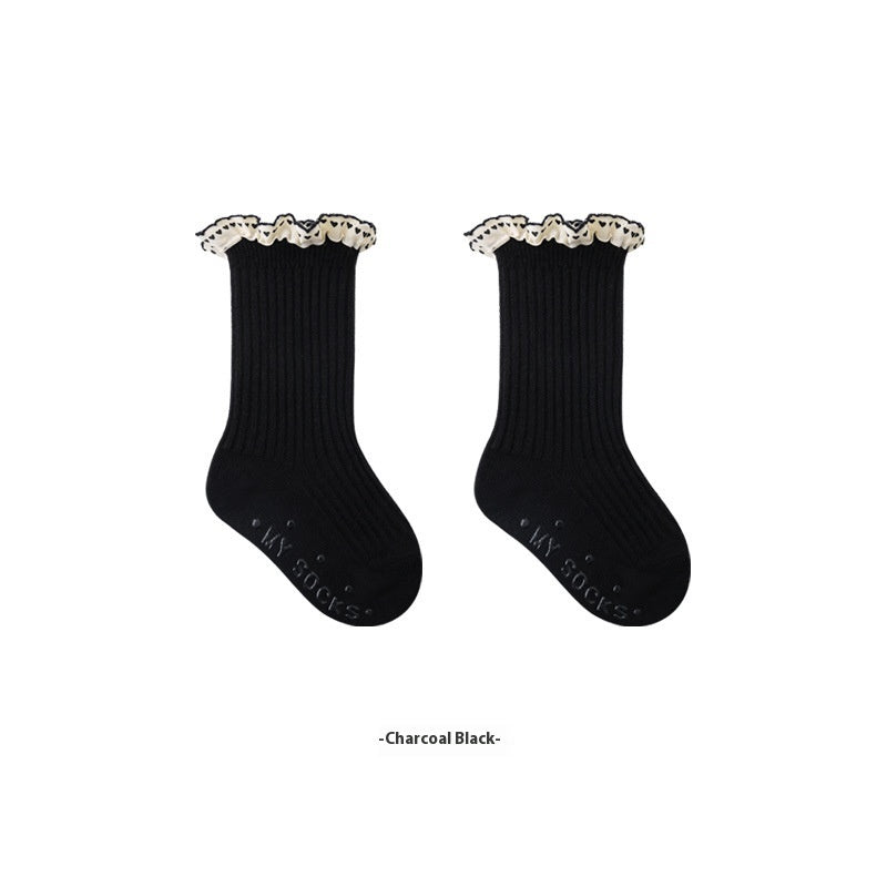 Children Mid Calf Lace Princess Socks