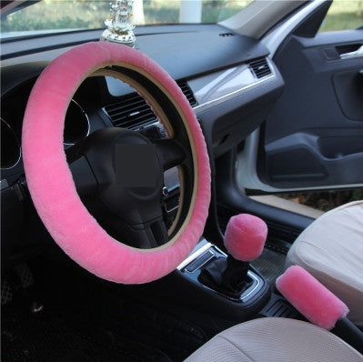 Winter Plush Wool Steering Wheel Cover
