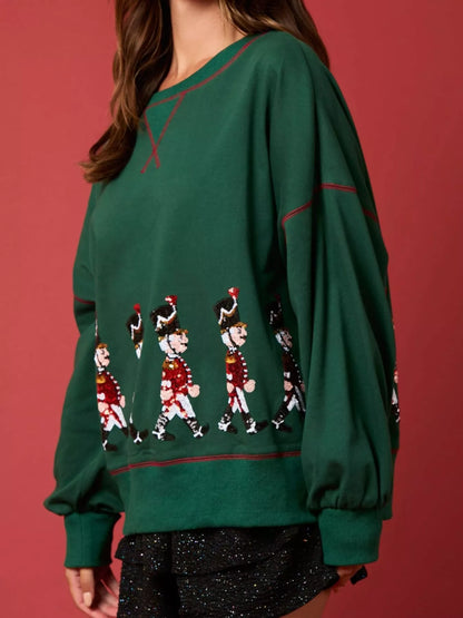 Christmas Marching Band Sequin Sweatshirt