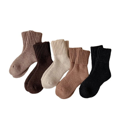 Womens Mid-calf Terry Socks For Fall And Winter