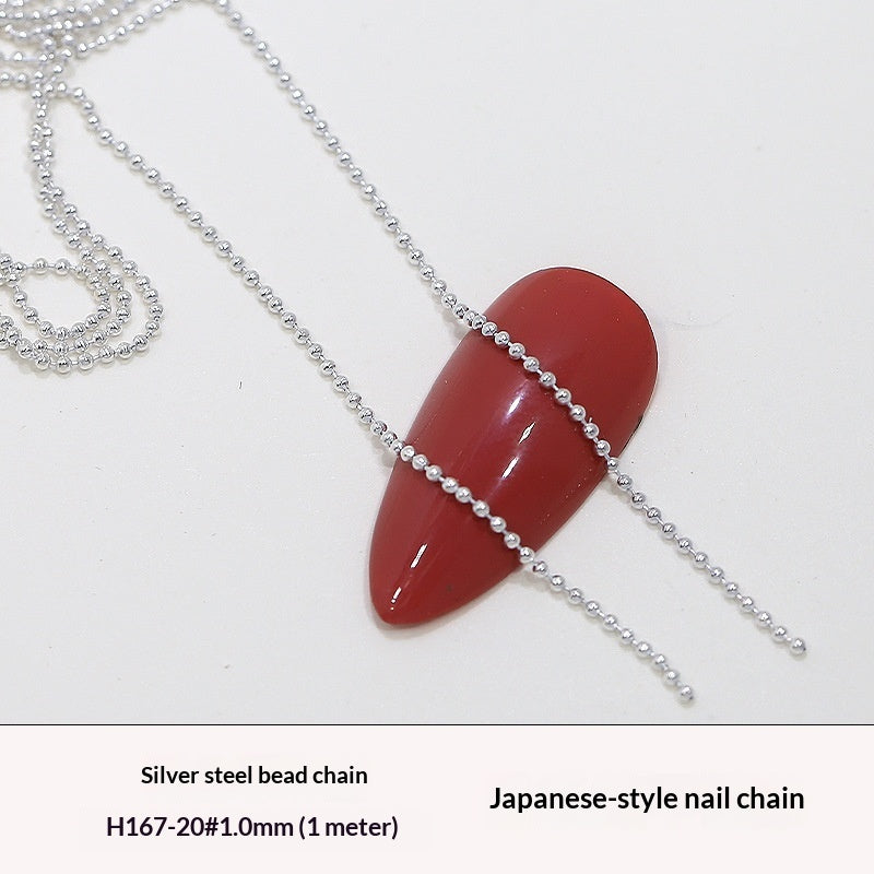 Japanese-style Nail Art Chain Accessory Metal Bead Chain