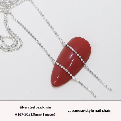 Japanese-style Nail Art Chain Accessory Metal Bead Chain