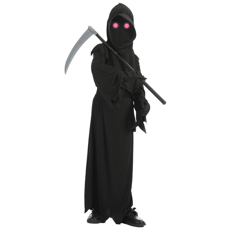 Halloween Horror Red Eye Death Costume Sickle Ghost Dark Messenger Ghost Play Halloween Costume Children