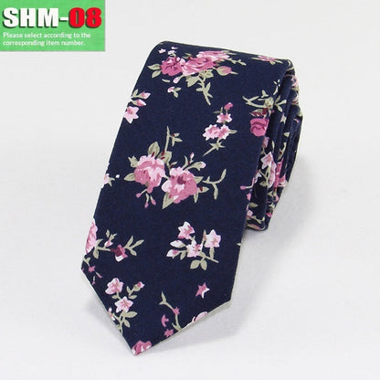 Narrow Casual Patterned Tie For Men