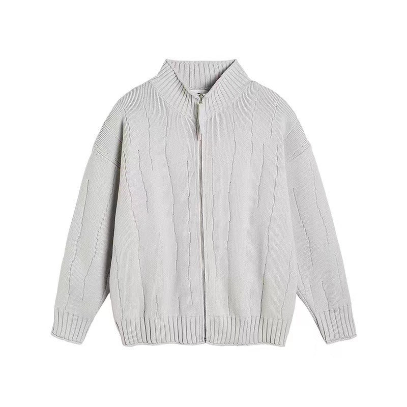 Knitted Sweater Jacket Men's Casual Cardigan Sweater