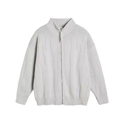 Knitted Sweater Jacket Men's Casual Cardigan Sweater