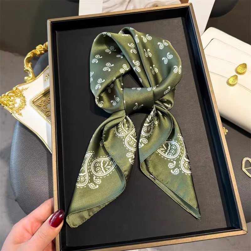 Square Scarf Womens Fashionable Small Neckerchief 70cm