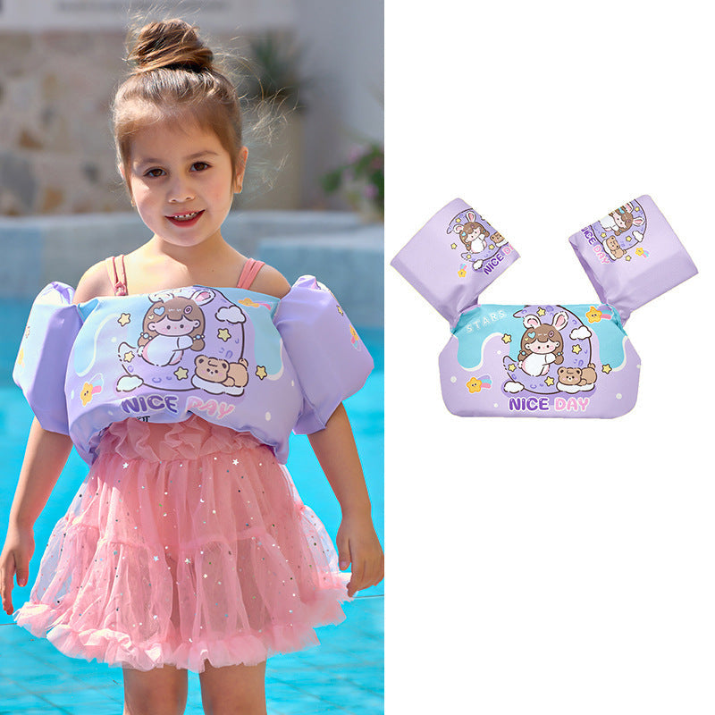 Beginner Anti-drowning Arm Floats Long White Silk Sleeves Life Jackets